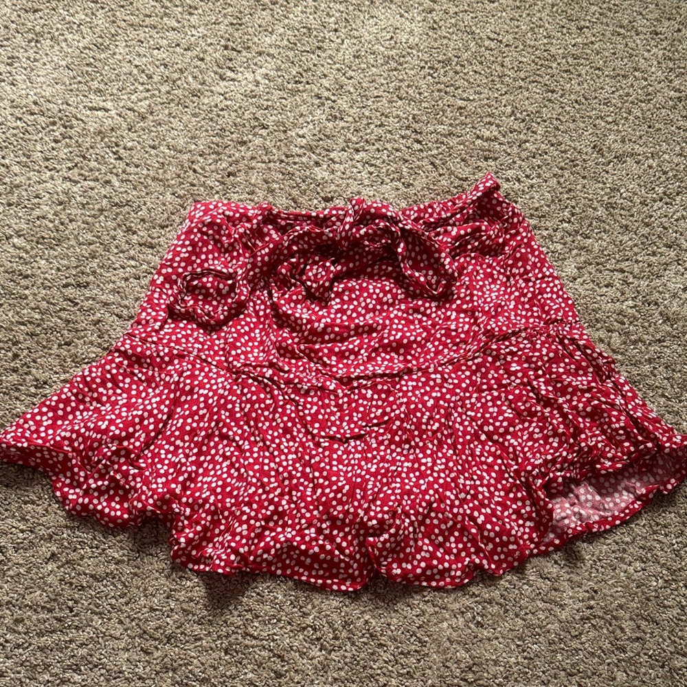 URBAN Romantics Red Polka Dot Mini Skirt